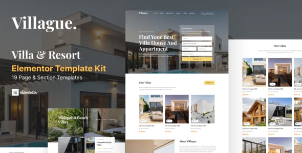 Villague – Private Villa & Resort elementor Template Kit Villague – Private Villa & Resort elementor Template Kit