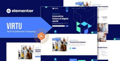 Virtu – Tech & Software Company Elementor Template kit
