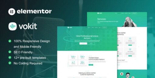 VoKit – Voice Over Services Elementor Template Kit