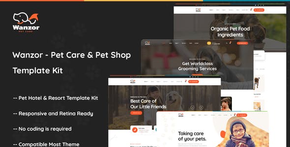 Wanzor – Pet Care & Pet Shop Elementor Pro Template Kit Wanzor – Pet Care & Pet Shop Elementor Pro Template Kit