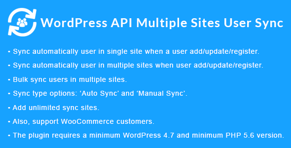 WordPress API Multiple Sites User Sync WordPress API Multiple Sites User Sync