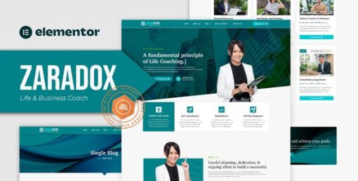 Zaradox – Life & Business Coach Elementor Template Kit