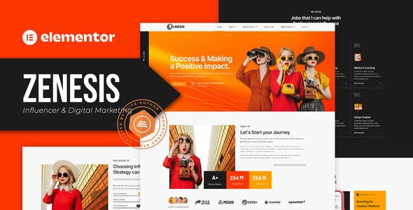 Zenesis – Influencer & Digital Marketing Elementor Template Kit Zenesis – Influencer & Digital Marketing Elementor Template Kit
