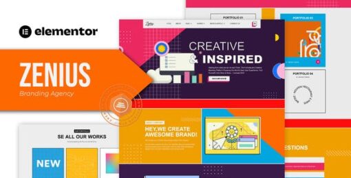 Zenius – Colorful Branding Agency Elementor Template Kit