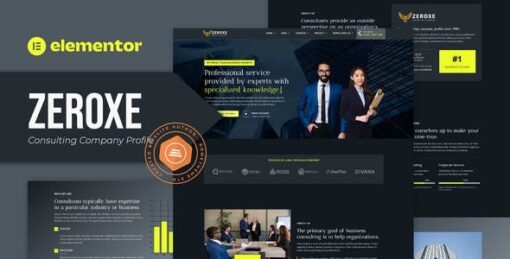Zeroxe – Consulting Company Profile Elementor Template Kit