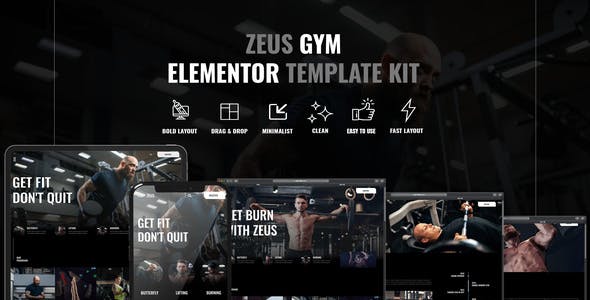 Zeus – Gym & Fitness Elementor Template Kit Zeus – Gym & Fitness Elementor Template Kit