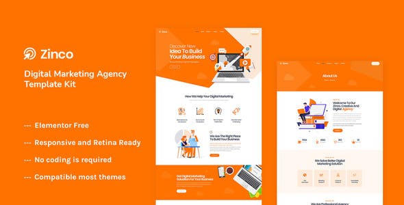 Zinco – Digital Marketing Agency Elementor Template Kit Zinco – Digital Marketing Agency Elementor Template Kit