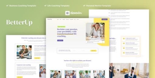 BetterUp – Business Coaching & Mentor Elementor Pro Template Kit