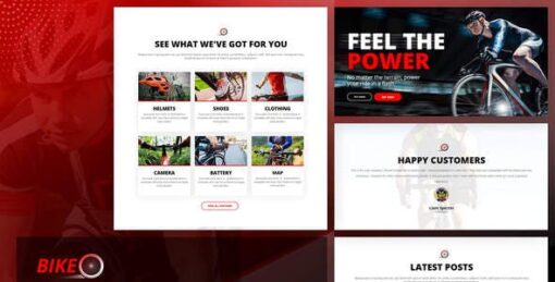 Bikeo – Cycling Club Elementor Template Kit