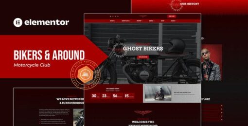 Bikers & Around – Motorcycle Club Elementor Template Kit