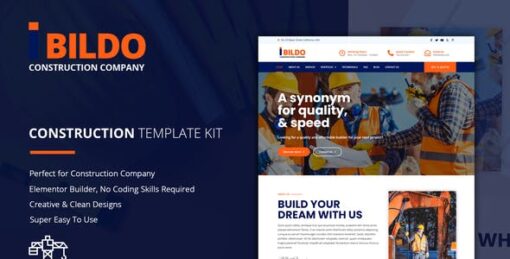 Bildo – Construction Elementor Template Kit