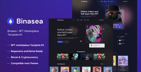 Binasea – NFT Marketplace Elementor Template Kit Binasea – NFT Marketplace Elementor Template Kit