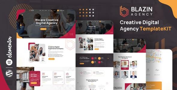 Blazin – Creative Digital Agency Elementor Template Kit Blazin – Creative Digital Agency Elementor Template Kit
