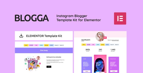 BLOGGA – Instagram Blogger Elementor Template Kit BLOGGA – Instagram Blogger Elementor Template Kit