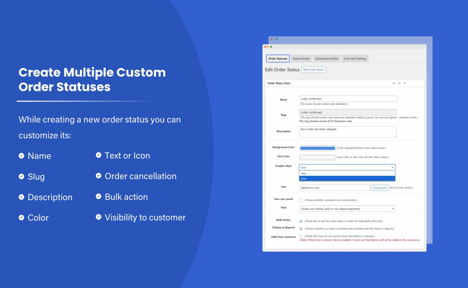 Custom Order Status Custom Order Status
