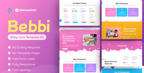 Bebbi – Creative Baby Care Elementor Pro Template Kit Bebbi – Creative Baby Care Elementor Pro Template Kit