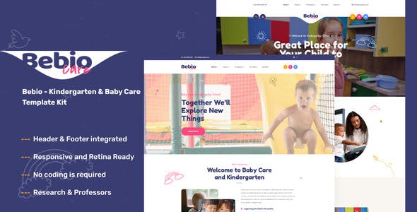 Bebio – Kindergarten & Baby Care Elementor Template Kit Bebio – Kindergarten & Baby Care Elementor Template Kit