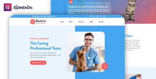 Beetrix – Pet Clinic & Hospital Elementor Template Kit