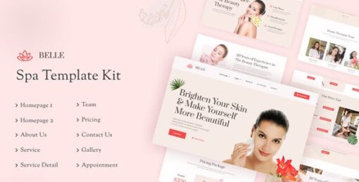 Belle – Spa Massage & Wellness Elementor Template Kit