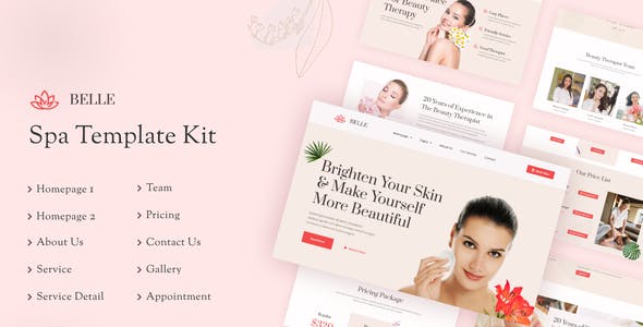 Belle – Spa Massage & Wellness Elementor Template Kit Belle – Spa Massage & Wellness Elementor Template Kit