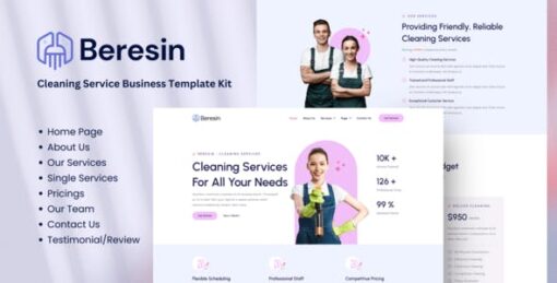 Beresin – Modern Cleaning Service Business Elementor Kit