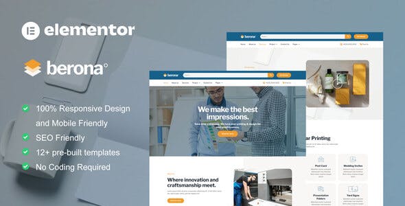 Berona – Printing & Design Service Elementor Template Kit Berona – Printing & Design Service Elementor Template Kit