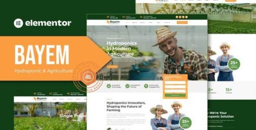 Bayem – Hydroponic & Agriculture Elementor Template Kit