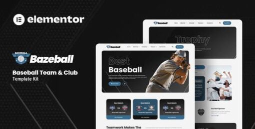 Bazeball – Sports Team Elementor Template Kit
