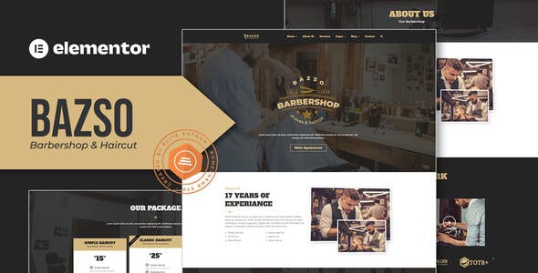 Bazso – Barbershop Elementor Template Kit Bazso – Barbershop Elementor Template Kit