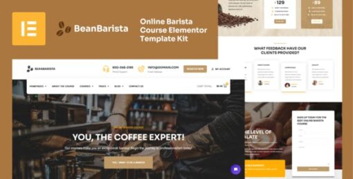 Bean Barista – Online Barista Course Elementor Template Kit
